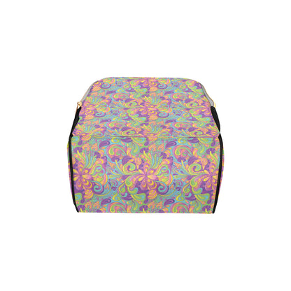 Psychedelic Mushroom Pattern Print Design A05 Diaper Bag Backpack