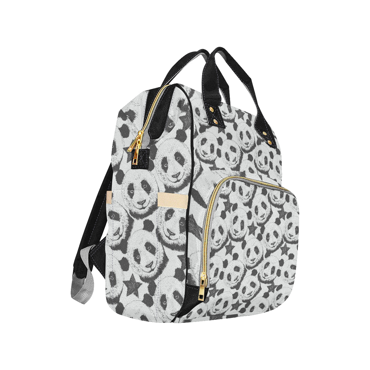 Panda Pattern Print Design A02 Diaper Bag Backpack