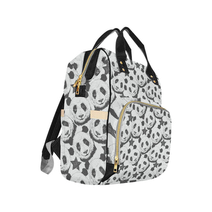 Panda Pattern Print Design A02 Diaper Bag Backpack