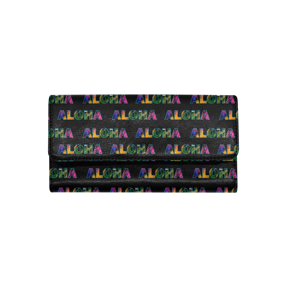 Aloha Hawaii Neon Women's Trifold Wallet