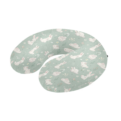 Bunny Pattern Print Design 03 U-Shaped Travel Neck Pillow
