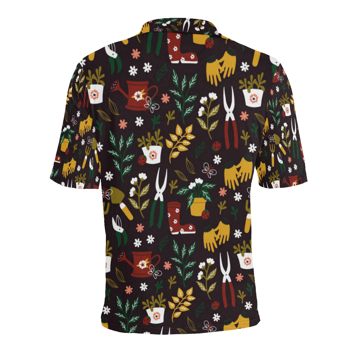 Gardening Pattern Print Design G05 Men Polo Shirt