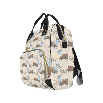 Pembroke Welsh Corgis Pattern Print Design A03 Diaper Bag Backpack