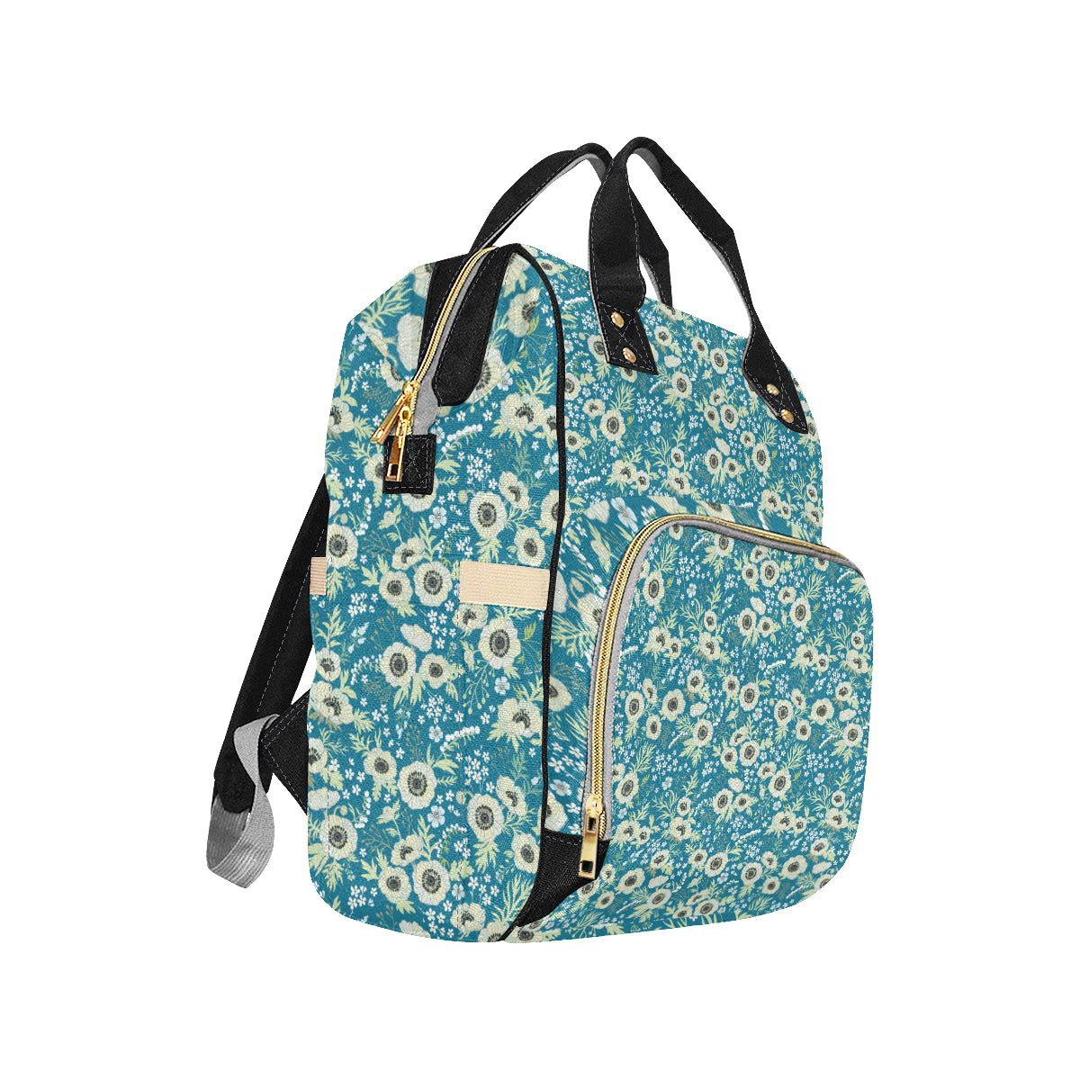 Anemone Pattern Print Design 01 Diaper Bag Backpack