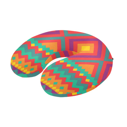 Mexican Pattern Print Design 04 U-Shaped Travel Neck Pillow