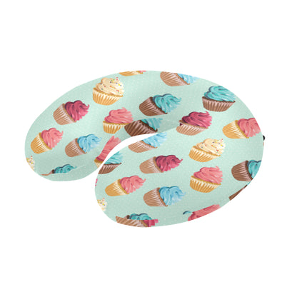 Cupcake Pattern Print Design 01 U-Shaped Travel Neck Pillow