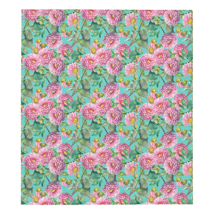 Dahlia Pattern Print Design DH07 Premium Quilt