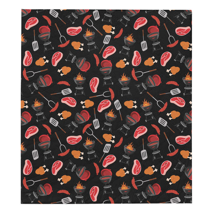 Barbecue Pattern Print Design 04 Premium Quilt