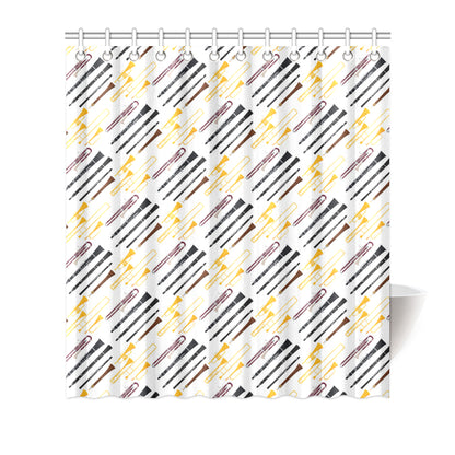 Clarinet Pattern Print Design 01 Shower Curtain