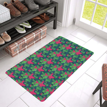 Zombie Themed Design Pattern Print Rubber Doormat