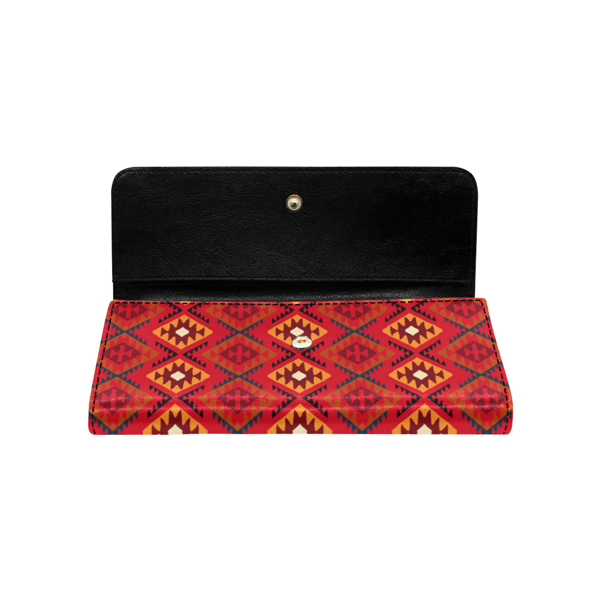 Aztec Pattern Print Design 06 Women's Trifold Wallet
