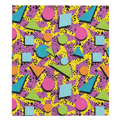 80s Pattern Print Design 1 Premium Quilt