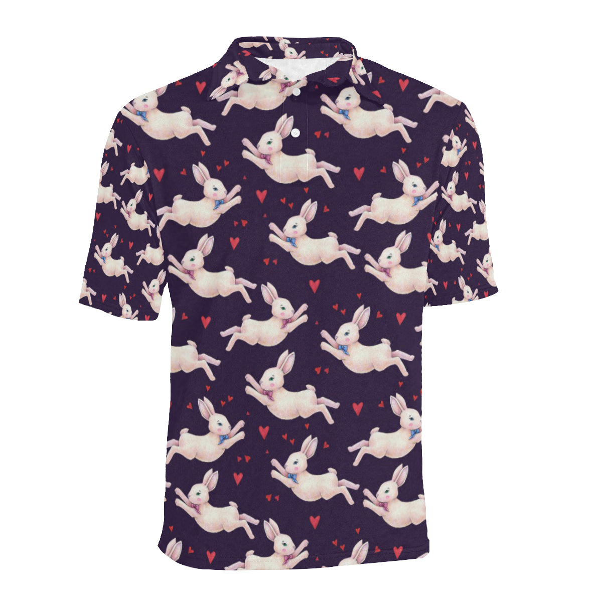 Rabbit Pattern Print Design RB016 Men Polo Shirt