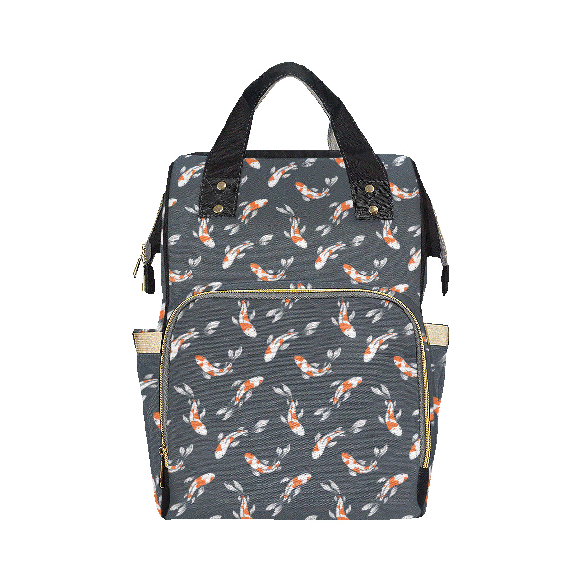 KOI Fish Pattern Print Design 04 Diaper Bag Backpack
