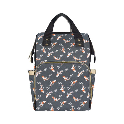 KOI Fish Pattern Print Design 04 Diaper Bag Backpack