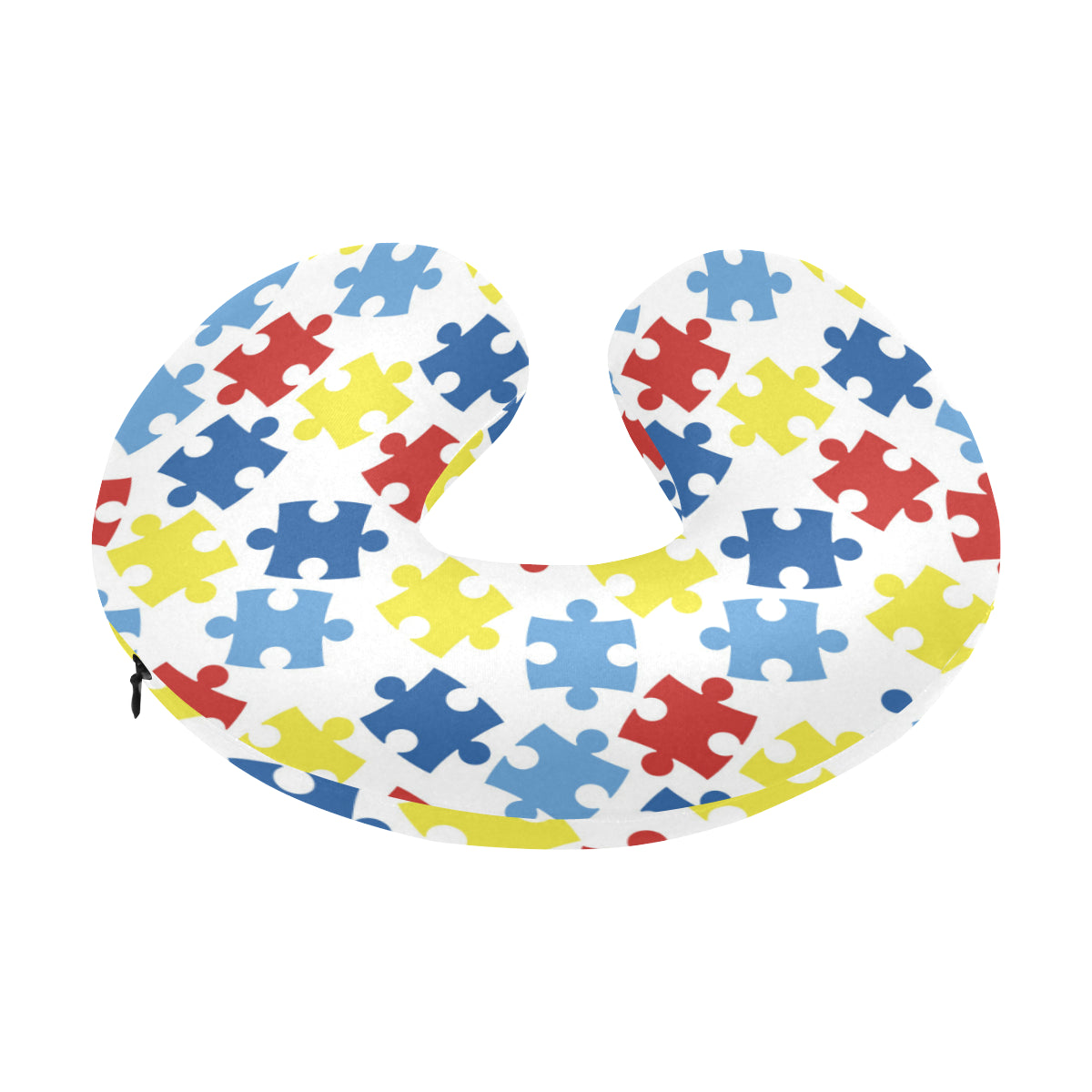 Autism Awareness Pattern Print Design 04 U-Shaped Travel Neck Pillow