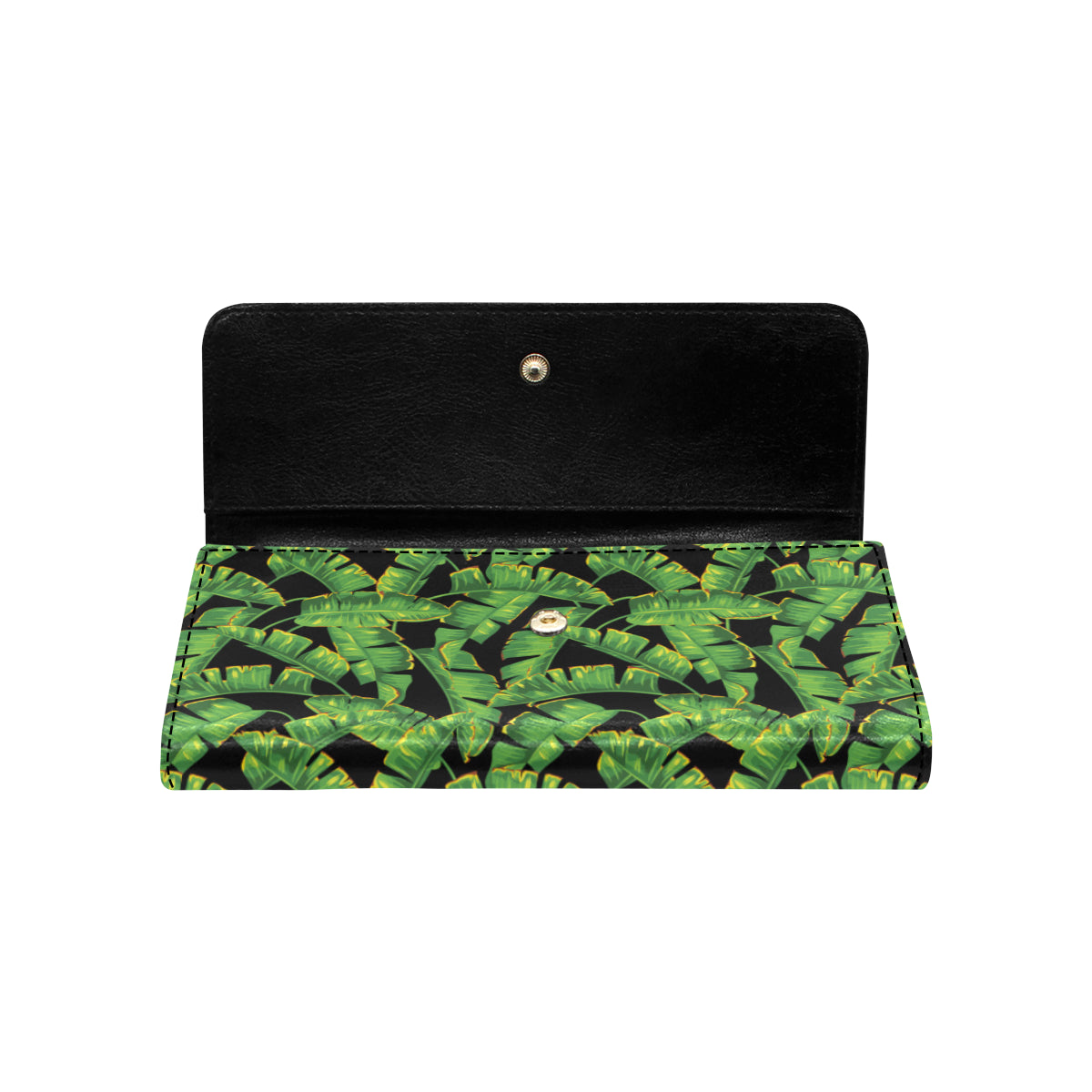Banana Leaf Pattern Print Design 03 Women's Trifold Wallet