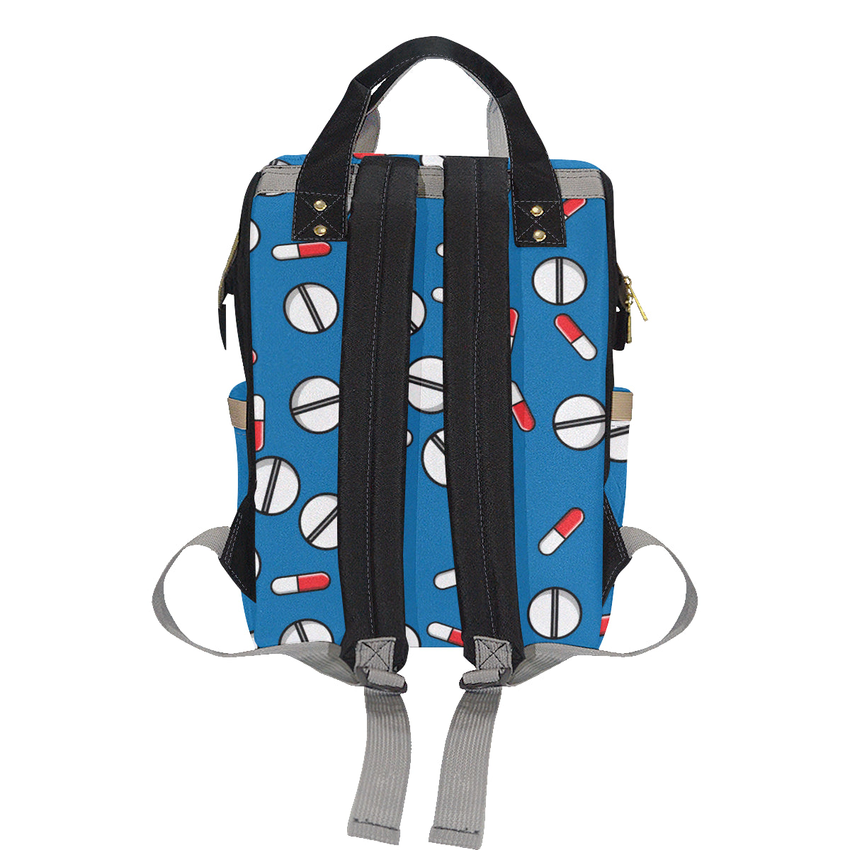 Pill Pattern Print Design A05 Diaper Bag Backpack