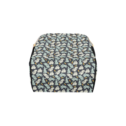Bunny Pattern Print Design 04 Diaper Bag Backpack