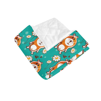 Hamster Pattern Print Design 01 Premium Quilt