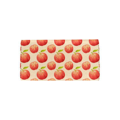 Peach Pattern Print Design A03 Women's Trifold Wallet