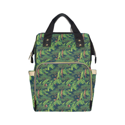 Rainforest Pattern Print Design A01 Diaper Bag Backpack