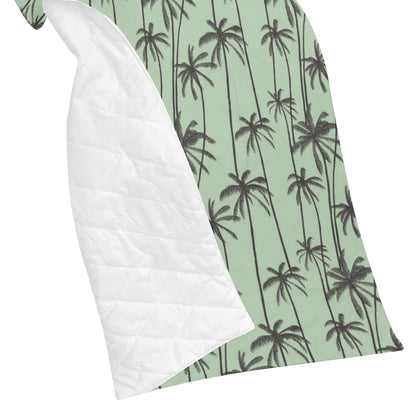 Palm Tree Pattern Print Design A04 Premium Quilt