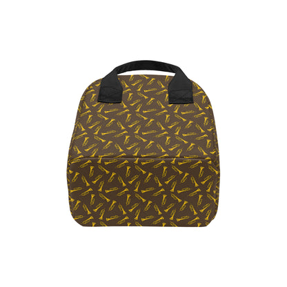 Trumpet Pattern Design Print Insulated Lunch Bag
