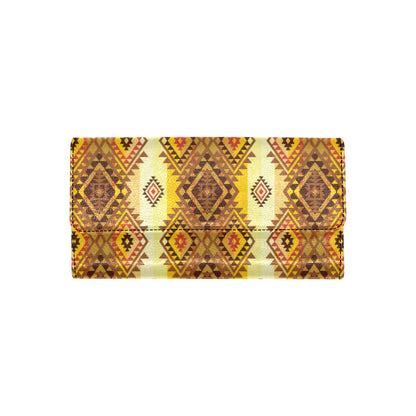 Native Pattern Print Design A09 Women's Trifold Wallet