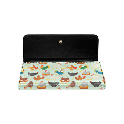 Chicken Pattern Print Design 07 Women's Trifold Wallet