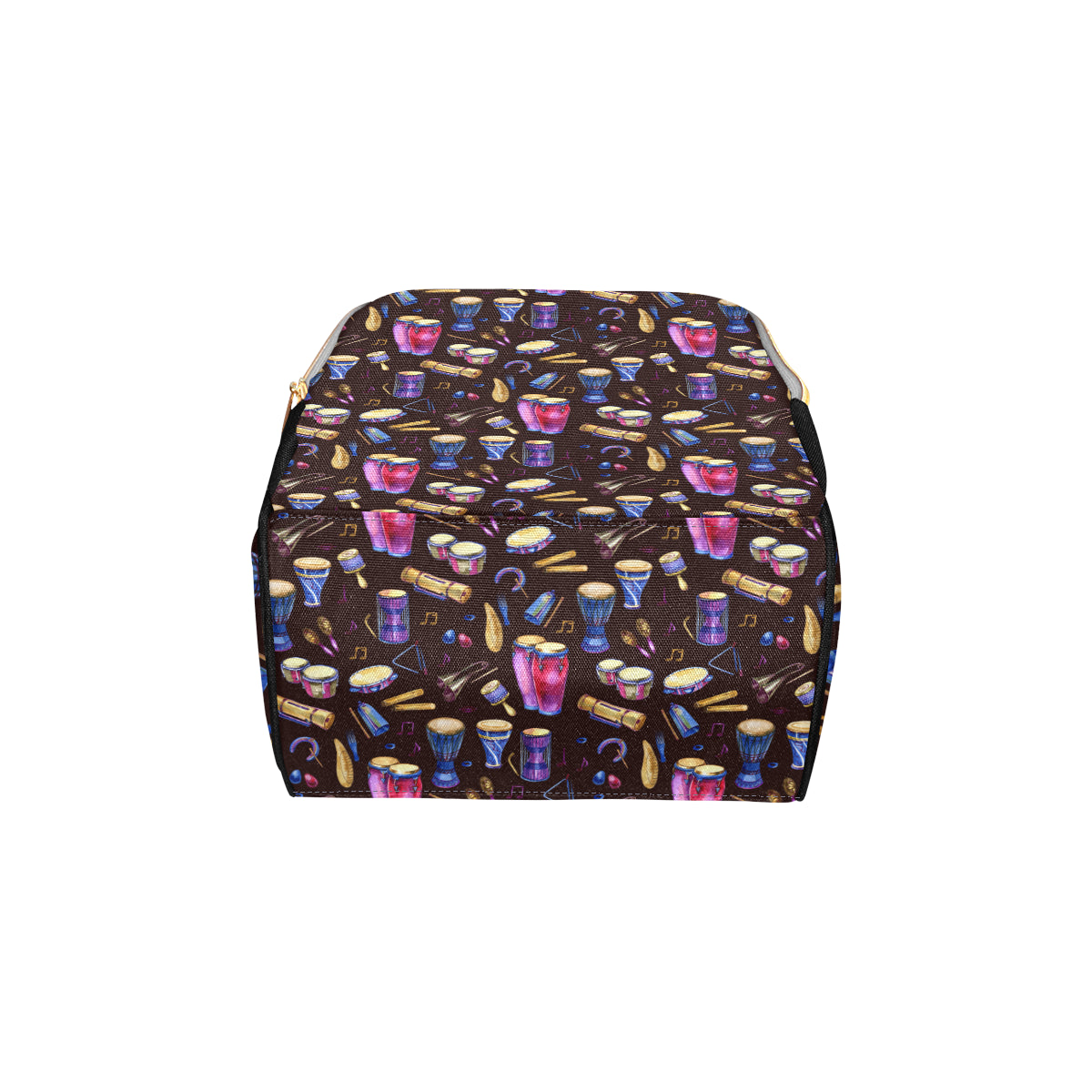 Percussion Neon Pattern Print Design 04 Diaper Bag Backpack
