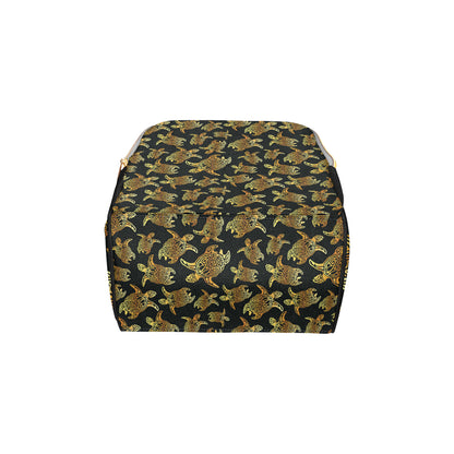 Gold Tribal Turtle Polynesian Themed Diaper Bag Backpack