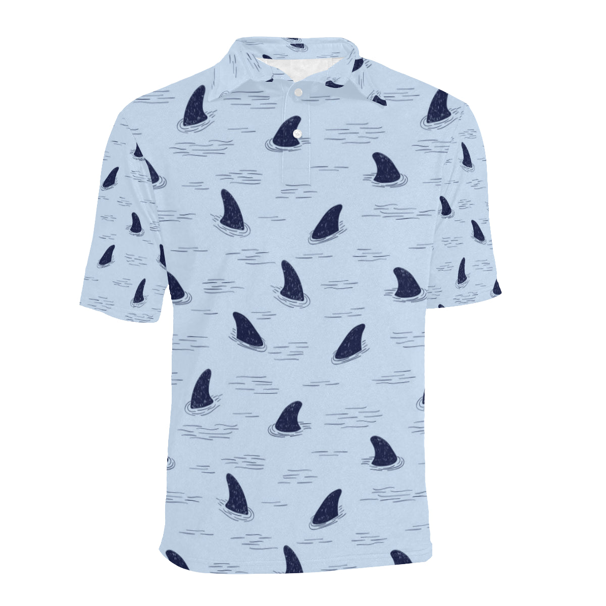 Shark Fin Men Polo Shirt