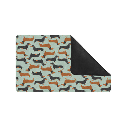 Dachshund Cute Print Pattern Rubber Doormat