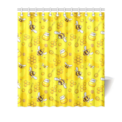 Bee Pattern Print Design BEE01 Shower Curtain