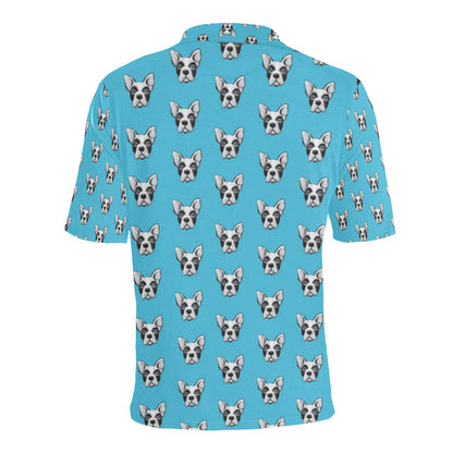 Boston Terrier Pattern Print Design 01 Men Polo Shirt
