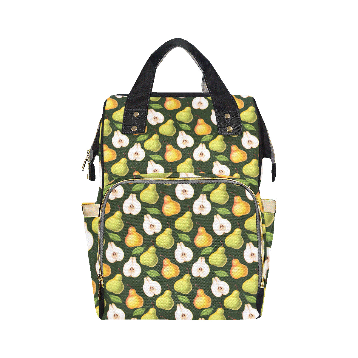 Pear Pattern Print Design PE06 Diaper Bag Backpack