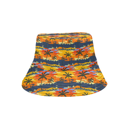Palm Tree Pattern Print Design PT010 Unisex Bucket Hat