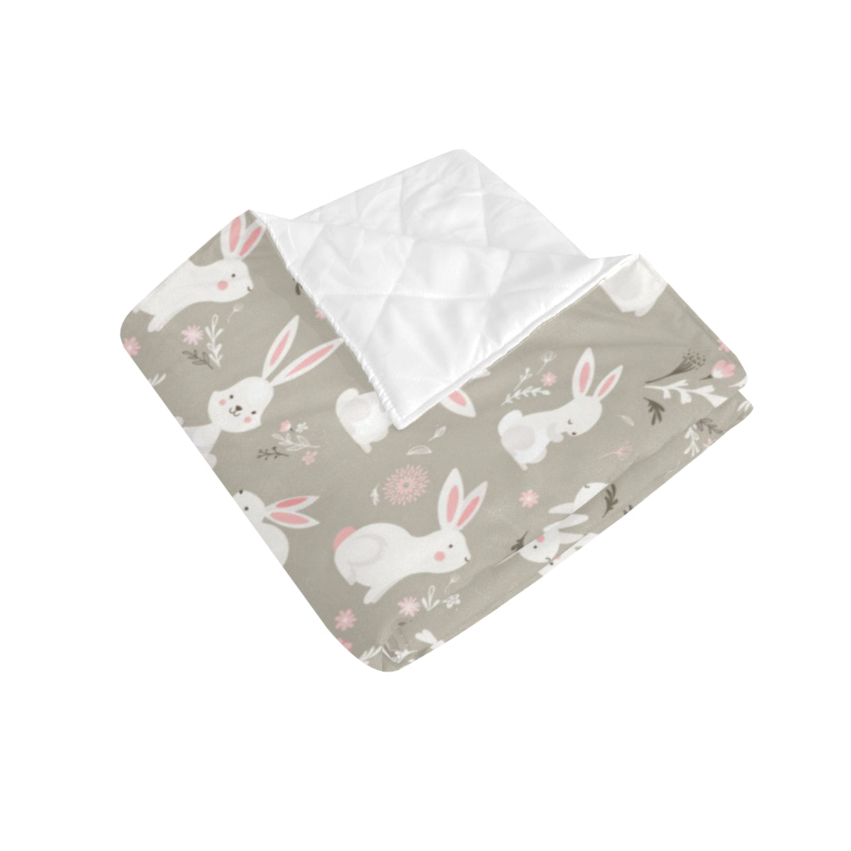Rabbit Pattern Print Design RB03 Premium Quilt