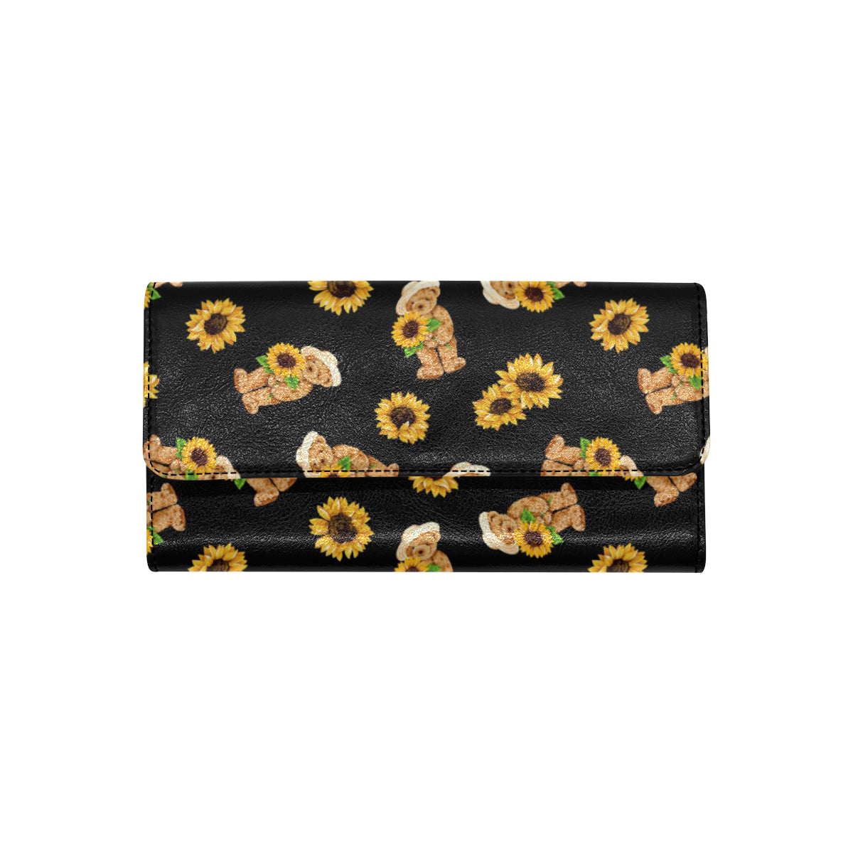 Sunflower Pattern Print Design SF016 Women's Trifold Wallet