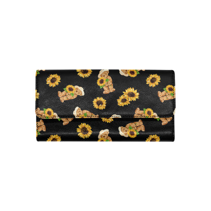 Sunflower Pattern Print Design SF016 Women's Trifold Wallet