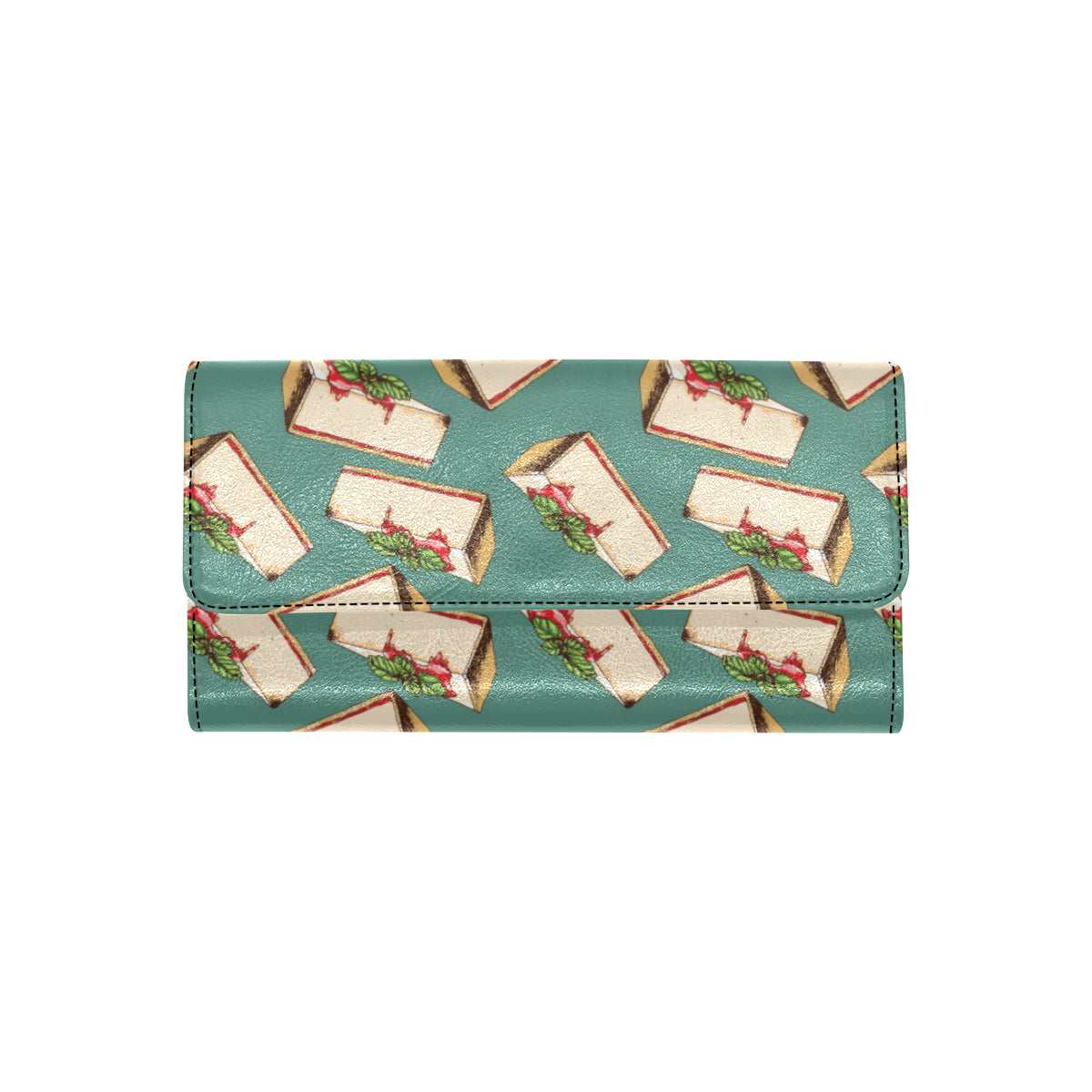 Cheesecake Pattern Print Design CK02 Women's Trifold Wallet