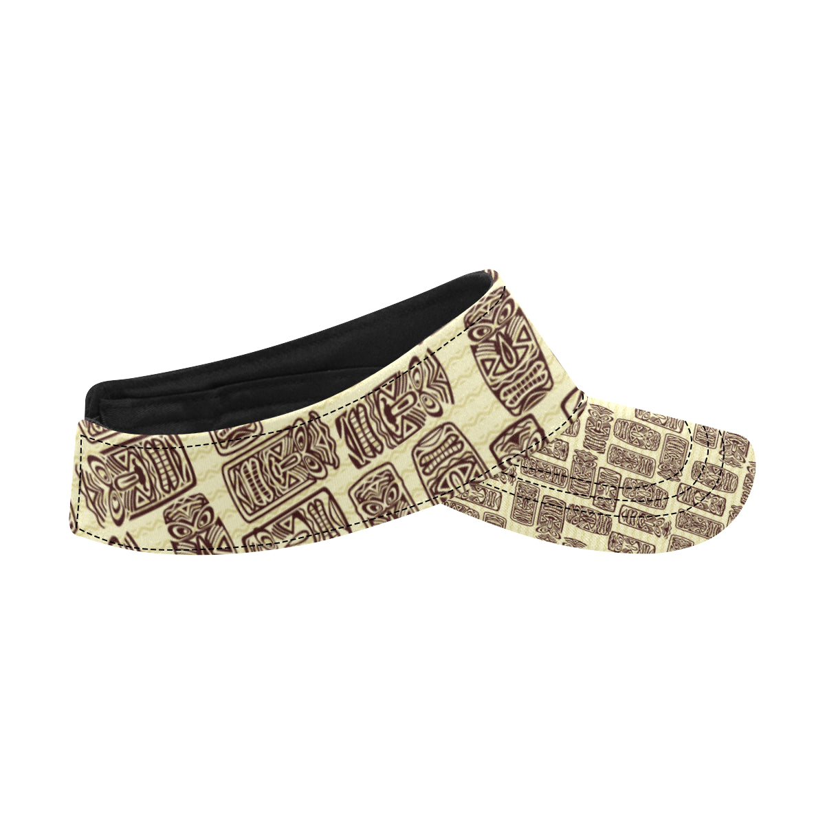Tiki Brown Mask Print Unisex Sun Visor