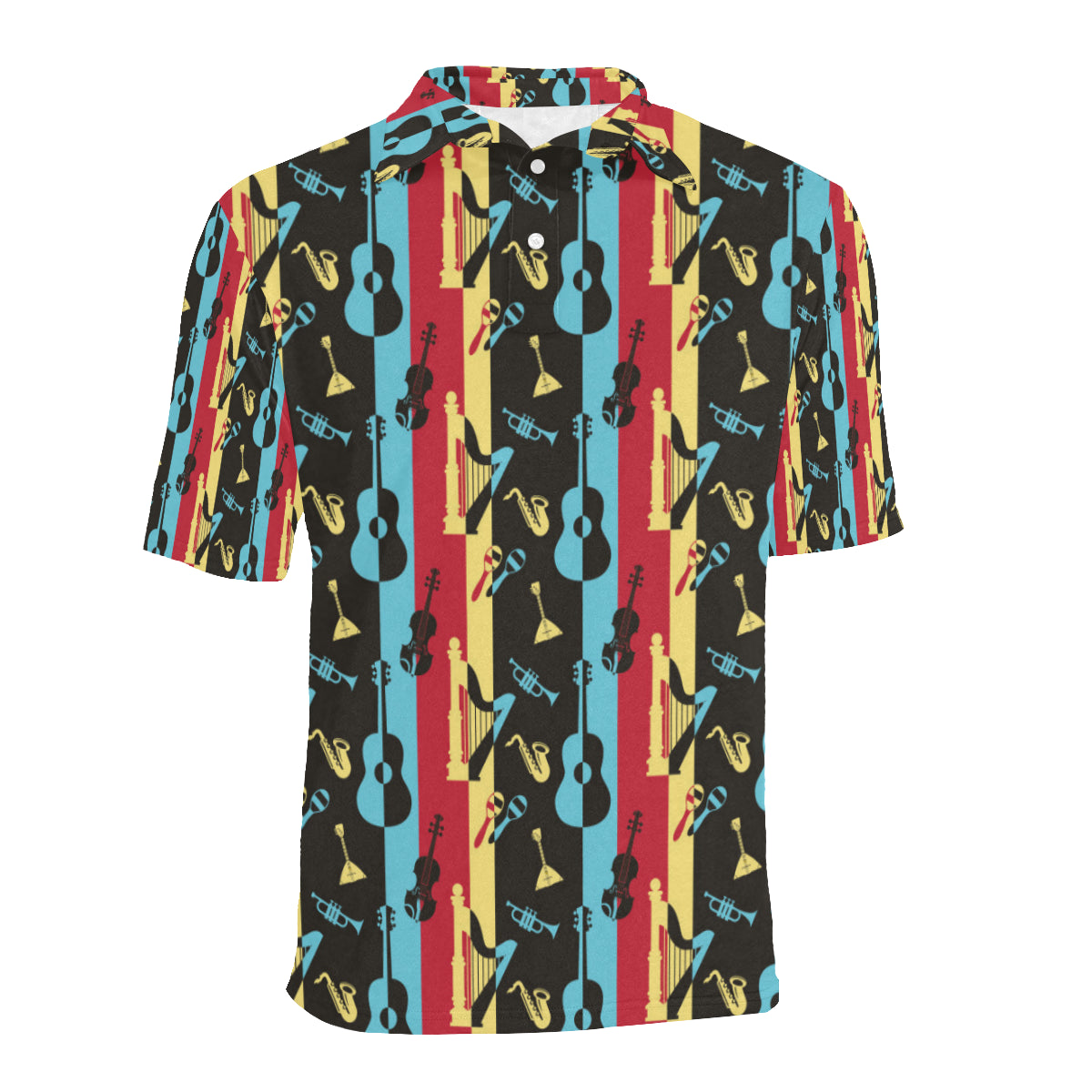 Jazz Pattern Print Design 02 Men Polo Shirt