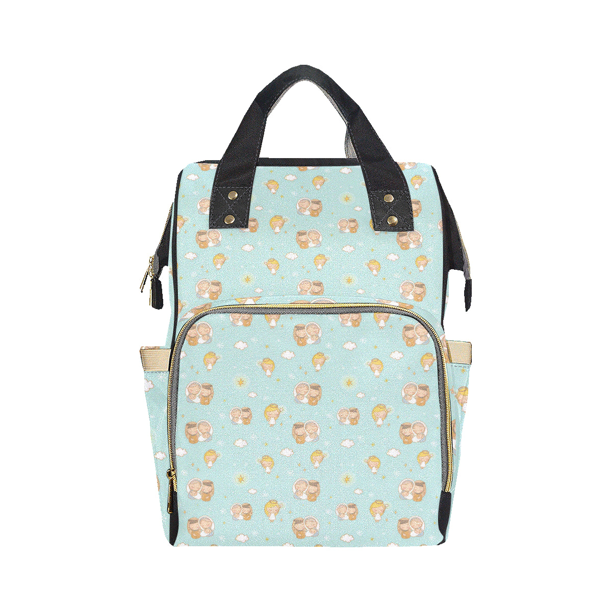 Christian Pattern Print Design 01 Diaper Bag Backpack