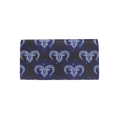 Aries Zodiac Pattern Print Design 01 Women's Trifold Wallet
