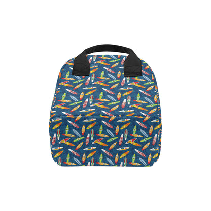 Surfboard Pattern Print Insulated Lunch Bag