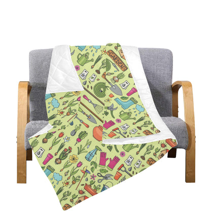 Gardening Pattern Print Design G02 Premium Quilt