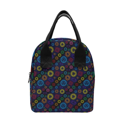 Chakra Colorful Print Pattern Insulated Lunch Bag