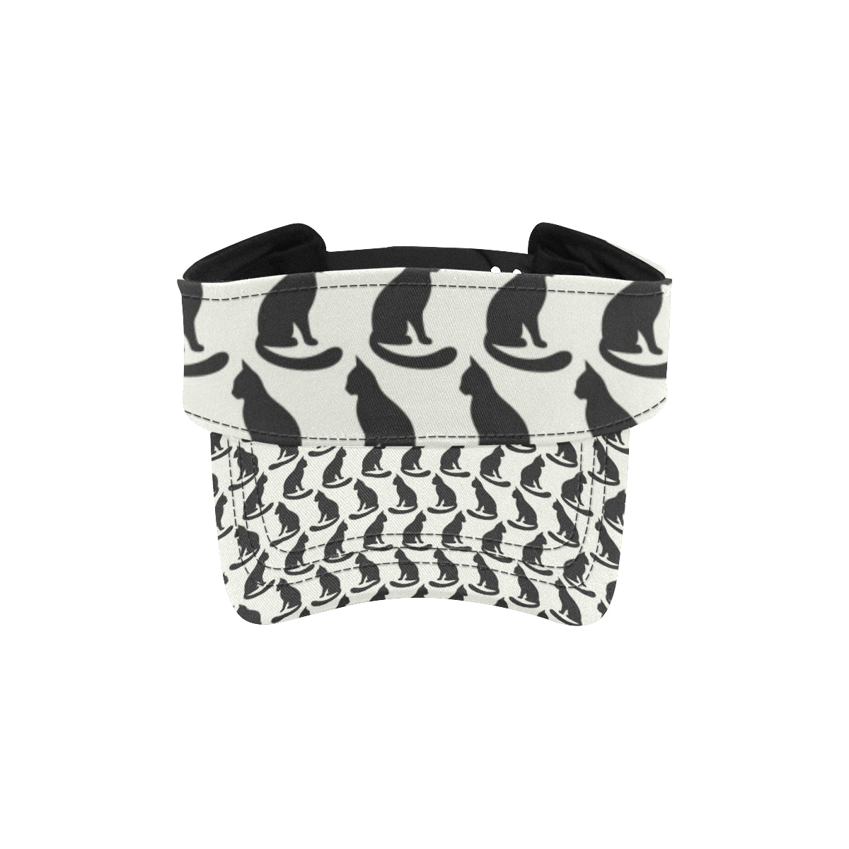 Black Cat Pattern Print Design 02 Unisex Sun Visor